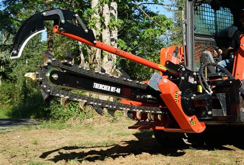 trenching skid steer attachment|kubota skid steer trencher attachment.